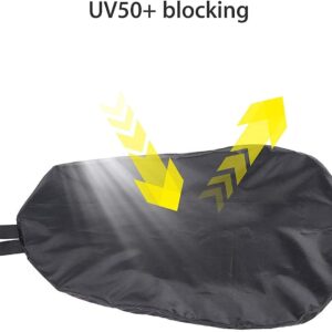 Linkhood Breathable Adjustable UV50+ Blocking Kayak Cockpit Cover Seal Cockpit Protector Ocean Cockpit Cover 51.2" x 25.6"(X-Large)