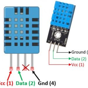 Ardest DHT11 Temperature and Humidity Sensor Module with Cable for Arduino Uno Raspberry Pi 2 3 3B RPi3 ESP-12E