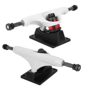 Alomejor 1 Pair Skateboard Truck 4 8 inch Long Board Independent Trucks for Mountain Skate Board Accessories White