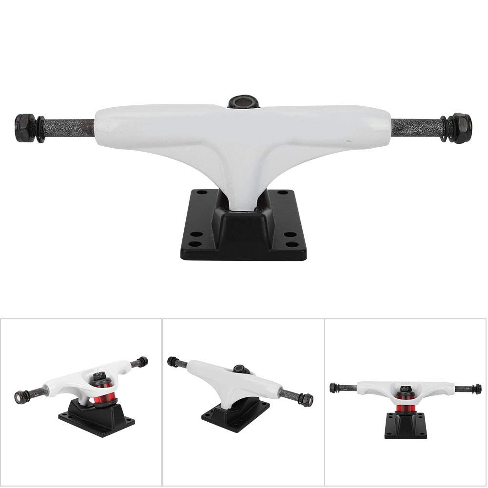 Alomejor 1 Pair Skateboard Truck 4 8 inch Long Board Independent Trucks for Mountain Skate Board Accessories White