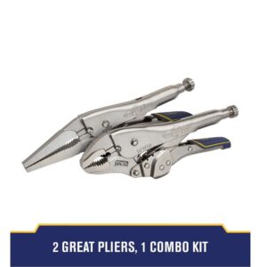 IRWIN VISE-GRIP Locking Pliers (10-Inch) & Linesman Pliers (6-Inch) Combo (IRHT82588)