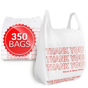 reli. thank you plastic bags (350 count) (11.5" x 6.5" x 21") (white) - grocery, shopping bag, restaurants, convenience store
