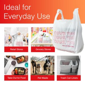 Reli. Thank You Plastic Bags (350 Count) (11.5" x 6.5" x 21") (White) - Grocery, Shopping Bag, Restaurants, Convenience Store