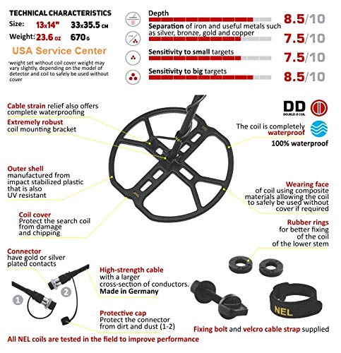 NEL Storm 13 x 14 DD Search Coil for Garrett at Pro