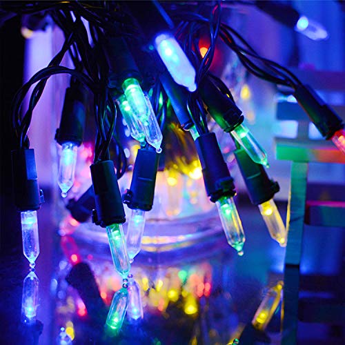 36ft 100 LED Fairy Lala Bubble Solar String Lights Waterproof 8 Working Modes Decoration lighting for Outdoor Patio Lawn Garland Landscape Fairy Garden Home Wedding Holid (1 Pack, 100LED Lara Bulbble)