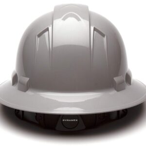 Pyramex Ridgeline Full Brim Hard Hat 4 Point Ratchet Gray