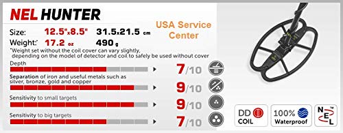 NEL Hunter 12.5 x 8.5 DD Search Coil for Garrett at Pro