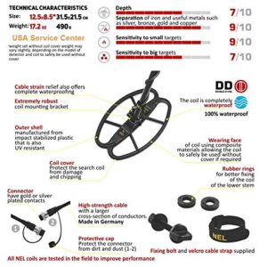 NEL Hunter 12.5 x 8.5 DD Search Coil for Garrett at Pro
