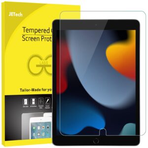 jetech screen protector for ipad (10.2-inch, 2021/2020/2019 model, 9/8/7 generation), tempered glass film, 1-pack