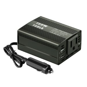 ysolx 150w power inverter dc 12v to 110v ac converter car plug adapter outlet charger for laptop computer