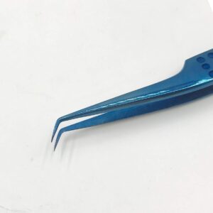 Tool Alement Japan Stainless Steel Plasma Coating 12cm 45 Degree Angle Eyelash Tweezer BL-JP12-4004