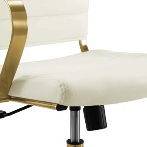 Modway Jive Gold Stainless Steel Executive Managerial Swivel Midback Office Chair