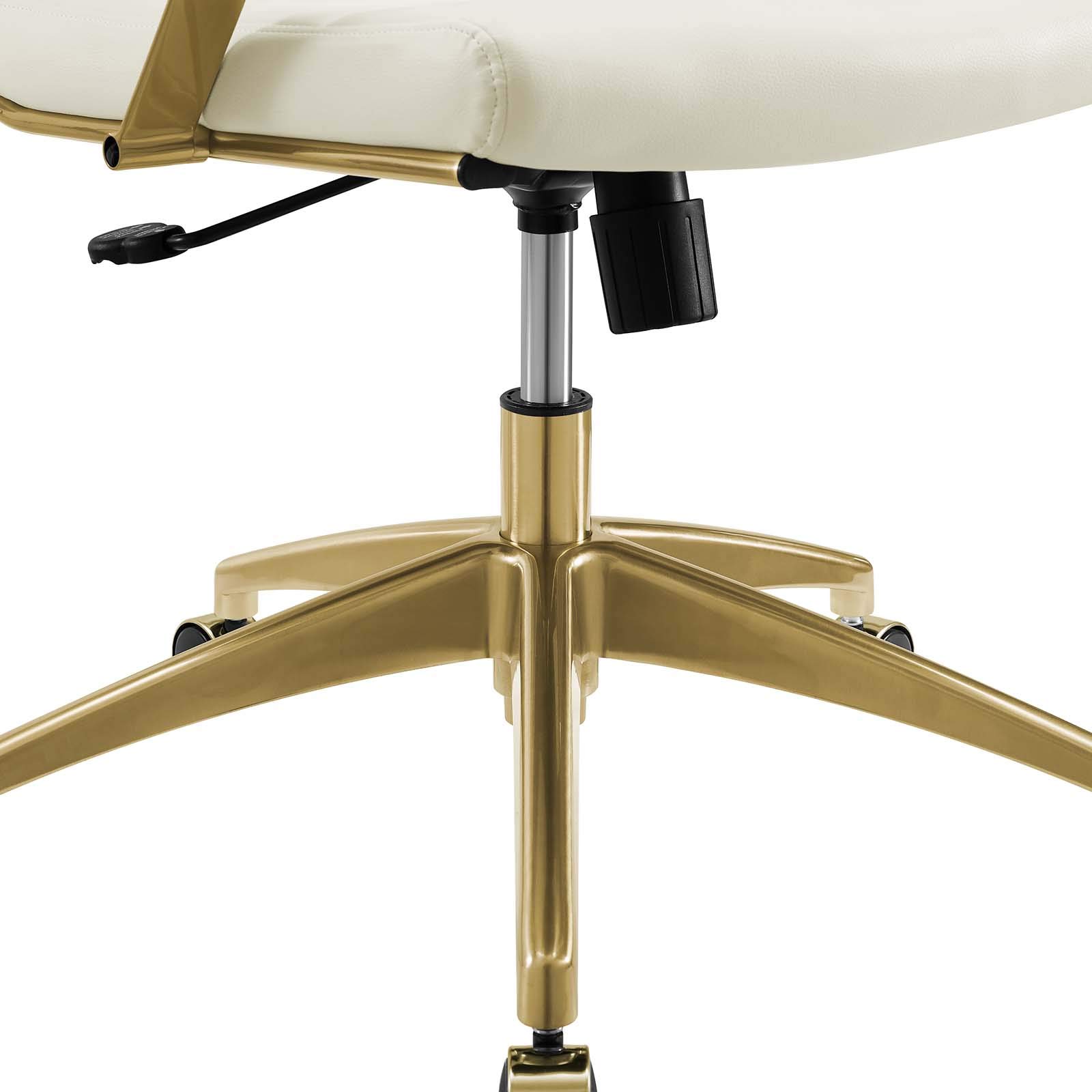 Modway Jive Gold Stainless Steel Executive Managerial Swivel Midback Office Chair