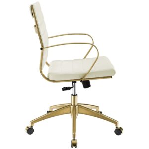 Modway Jive Gold Stainless Steel Executive Managerial Swivel Midback Office Chair