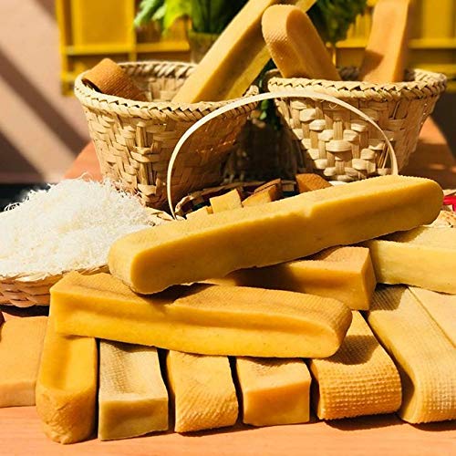 Snow Hill Yak Milk Golden Bone Dog Chews Snacks 16-22 Pcs Nuggets Value 2 Bulk Net Wt. 7.05 Oz Yaky Cheese Long Lasting Treats Nugget of Dogs - Product of Himalayas, Nepal