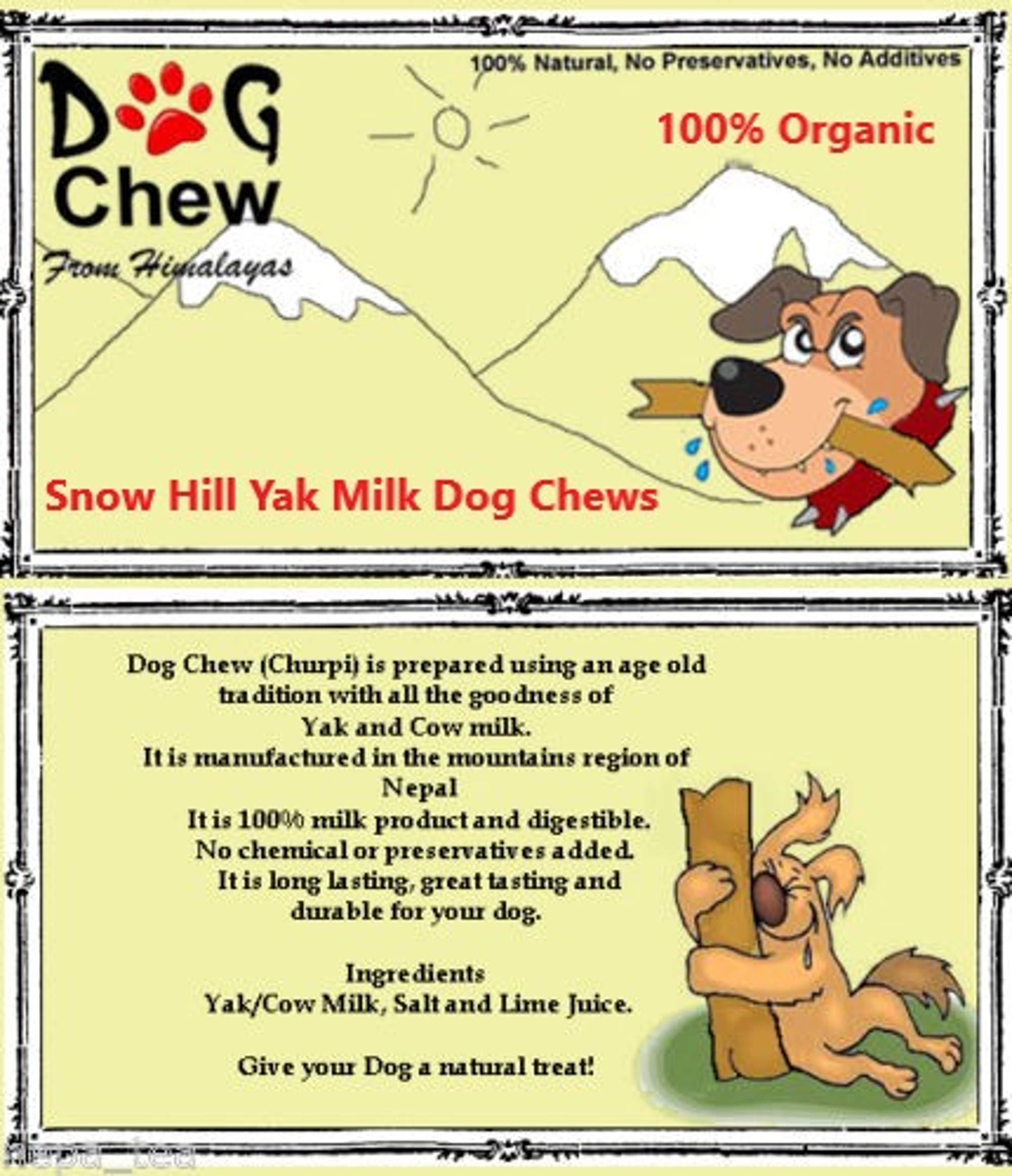 Snow Hill Yak Milk Golden Bone Dog Chews Snacks 16-22 Pcs Nuggets Value 2 Bulk Net Wt. 7.05 Oz Yaky Cheese Long Lasting Treats Nugget of Dogs - Product of Himalayas, Nepal