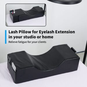 Sweethome Jane Beauty Salon Pillow for Lash Extension Pillow, Comfortable PU Leather Waterproof Eyelash Grafting Beauty Pillow, Cervical Pillows Support for Protecting The Neck