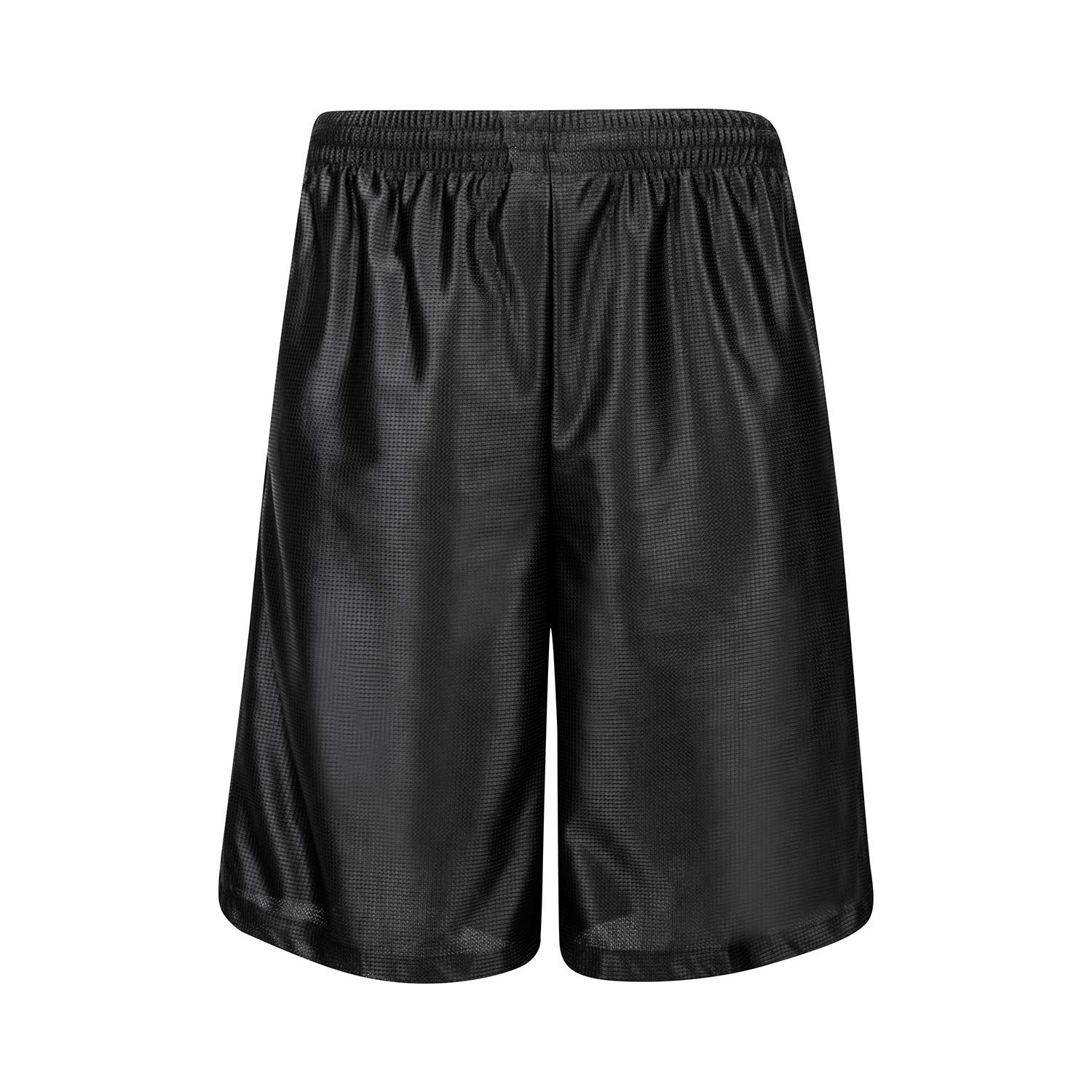 Men's Quick-Dry Athletic Shorts - Mesh-Lined, Pocketed, Over-Knee with 11"-13" Inseam,Adjustable Drawstring, X-Large, Black