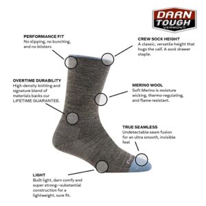 Darn Tough Women's Solid Basic Crew Lightweight Sock (Style 6012) - Denim, Medium