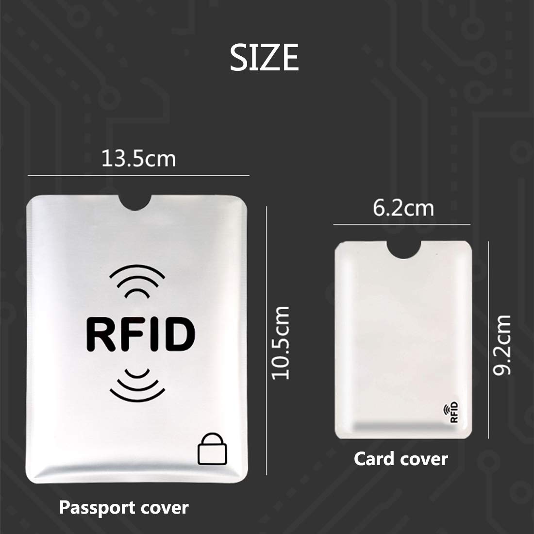 fancyfree RFID Blocking Sleeves, Identity Theft Prevention RFID Credit Card Holders Smart Slim Design Card Covers, Perfect for Wallet, Puerse, Passport Holder (10 Packs-5 Colors Card Covers)