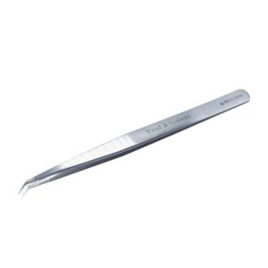 tool alement canadian stainless steel 14cm 45 degree angle eyelash tweezers m-pk14-8008