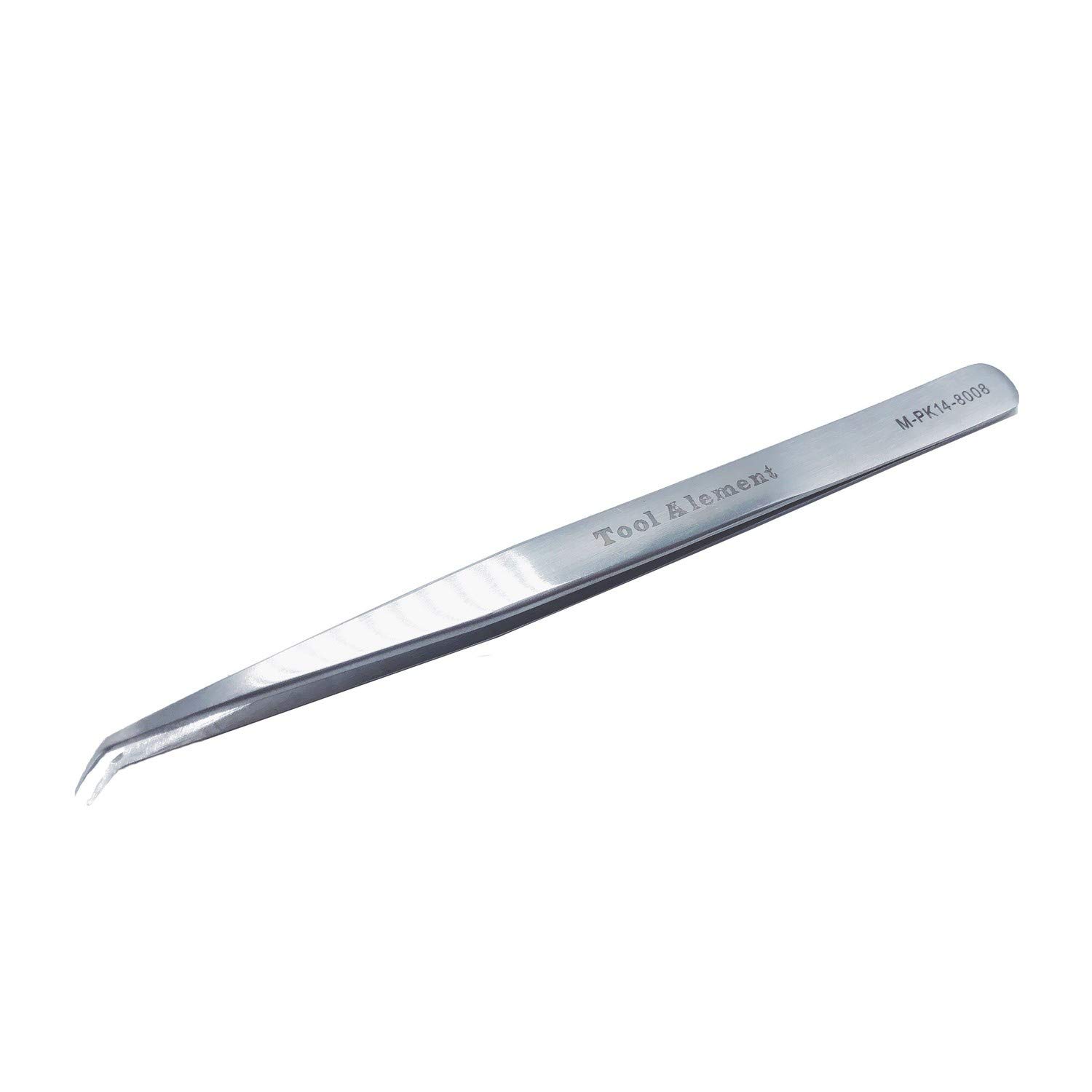 Tool Alement Canadian Stainless Steel 14cm 45 Degree Angle Eyelash Tweezers M-PK14-8008