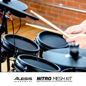 Nitro Mesh Kit - Eight-Piece Electronic Drum Kit with Mesh Heads(Renewed)