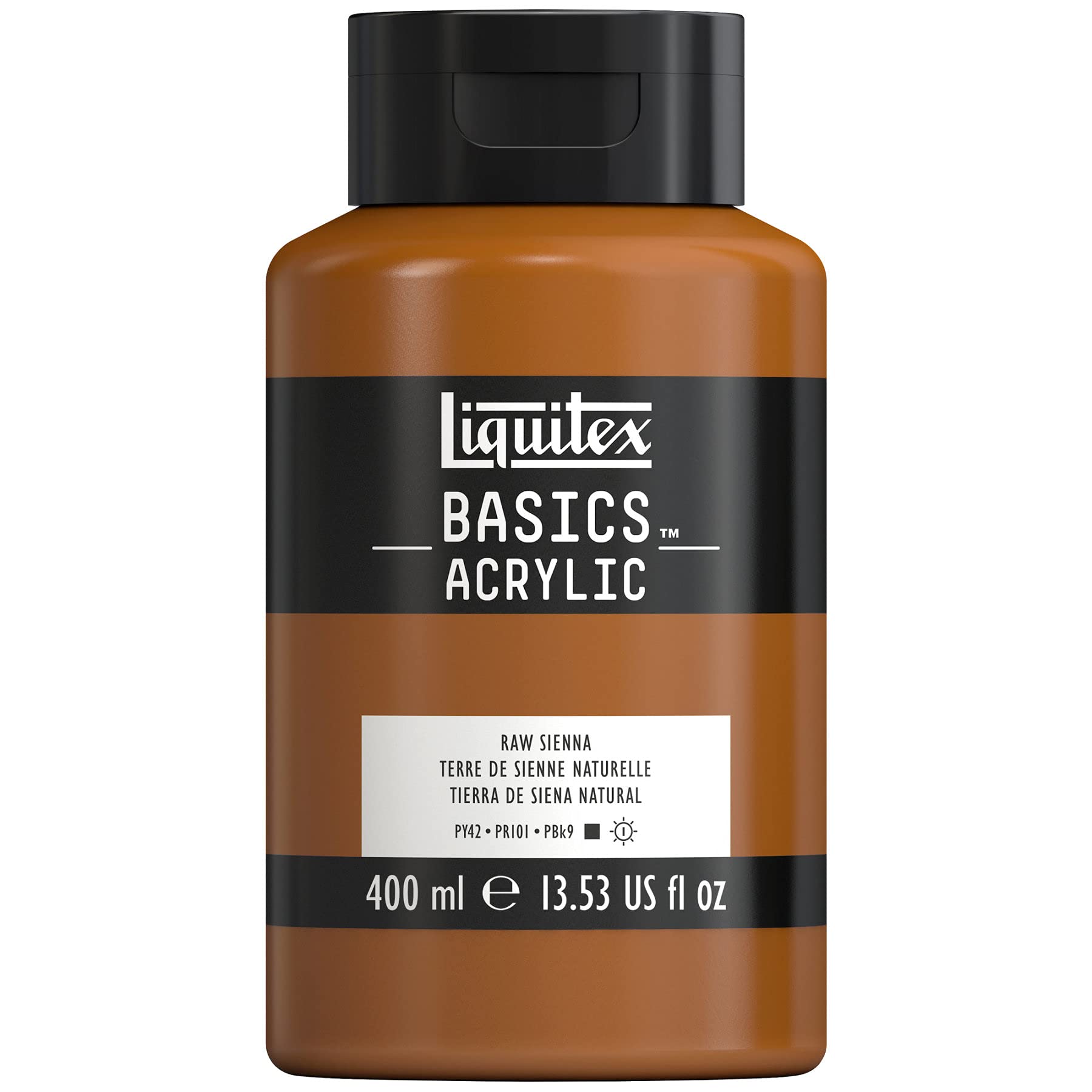 Liquitex BASICS Acrylic Paint, 400ml (13.5-oz) Bottle, Raw Sienna