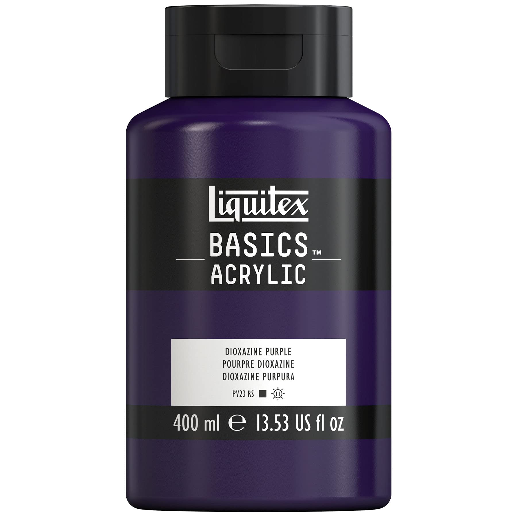 Liquitex BASICS Acrylic Paint, 400ml (13.5-oz) Bottle, Dioxazine Purple