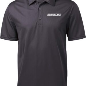 Ford Mustang Shelby Crest Pocket Print Textured Polo, Iron Grey XL