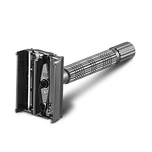 VIKINGS BLADE Safety Razor for Women + 5 Swedish Steel Blades. Quick Release Head, Double Edge. Smooth, Reusable, Eco-Friendly (Model: Athena)