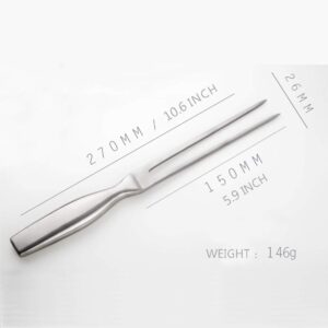 Kilajojo Stainless Steel Meat Fork Carving Fork 10.6 Inch