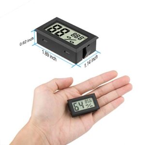 Mini Hygrometer Thermometer 2PCS Mini Digital Humidity Gauge, AikTryee Hygrometer Indoor Humidity Monitor Temperature Humidity Gauge Meter for Humidors Greenhouse Garden Cellar Closet Etc