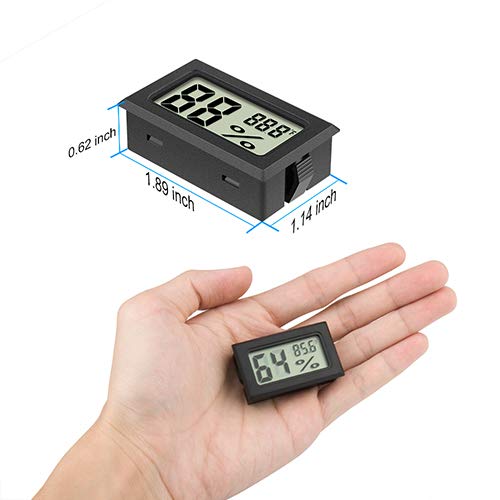 Mini Hygrometer Thermometer 2PCS Mini Digital Humidity Gauge, AikTryee Hygrometer Indoor Humidity Monitor Temperature Humidity Gauge Meter for Humidors Greenhouse Garden Cellar Closet Etc