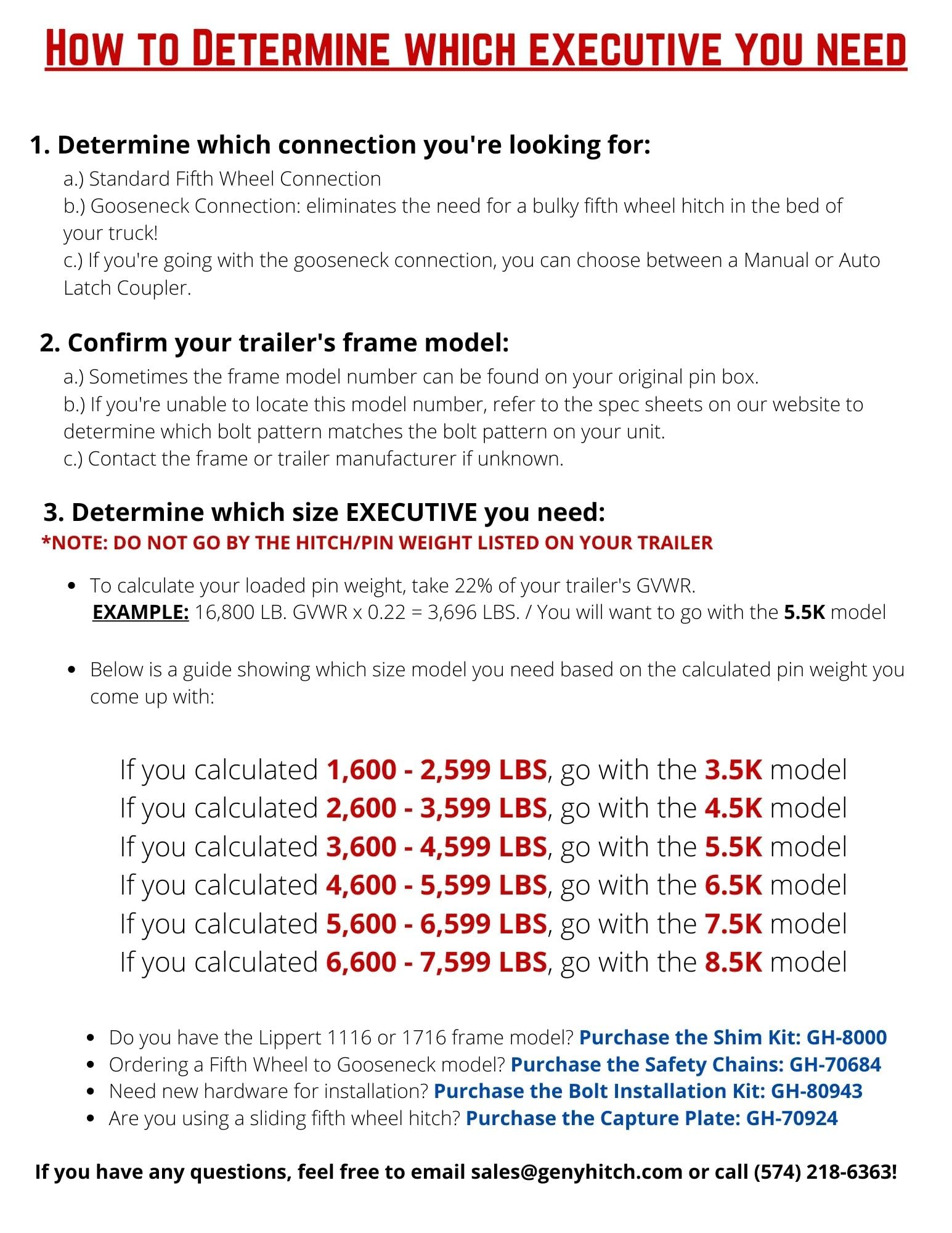 GEN-Y Hitch GH-8050 Executive Torsion-Flex King Pin Fifth Wheel Box, 2.5K - 4.5K Pin Weight, 30K Towing - Check Fitment Chart