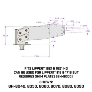 GEN-Y Hitch GH-8050 Executive Torsion-Flex King Pin Fifth Wheel Box, 2.5K - 4.5K Pin Weight, 30K Towing - Check Fitment Chart