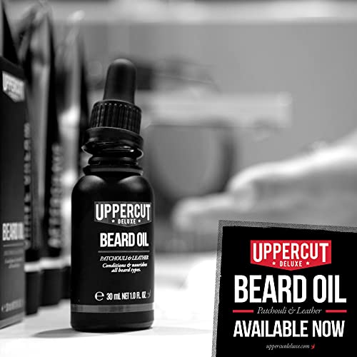 UPPERCUT DELUXE Conditioning Beard Oil, Patchouli & Leather Scent, 1 fl. oz.