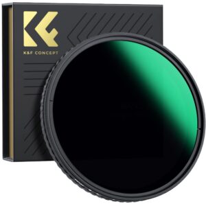 k&f concept 77mm variable nd lens filter nd8-nd128 (3-7 stop) waterproof vnd filter with 28 multi-coatings for camera lens (nano-x series)