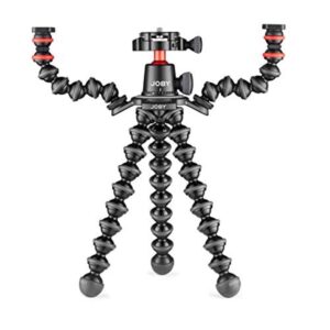 Joby Gorillapod 3K Pro Rig, Includes Stand, BallHead with QR Plate & 2 Arms, 6.Lb Load Capacity, Black/Charcoal/Red