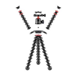 Joby Gorillapod 3K Pro Rig, Includes Stand, BallHead with QR Plate & 2 Arms, 6.Lb Load Capacity, Black/Charcoal/Red