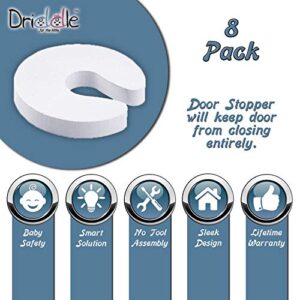 8 Pack - Door Stopper Finger Pinch Guards - Prevent Baby/Toddler Injuries with A Child Proof Door Stopper - Extra Soft Foam - Large Universal Sleek Design - Driddle