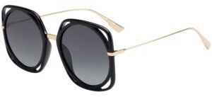 dior 202219-02m2 sunglasses blk gold w/grey as 56mm