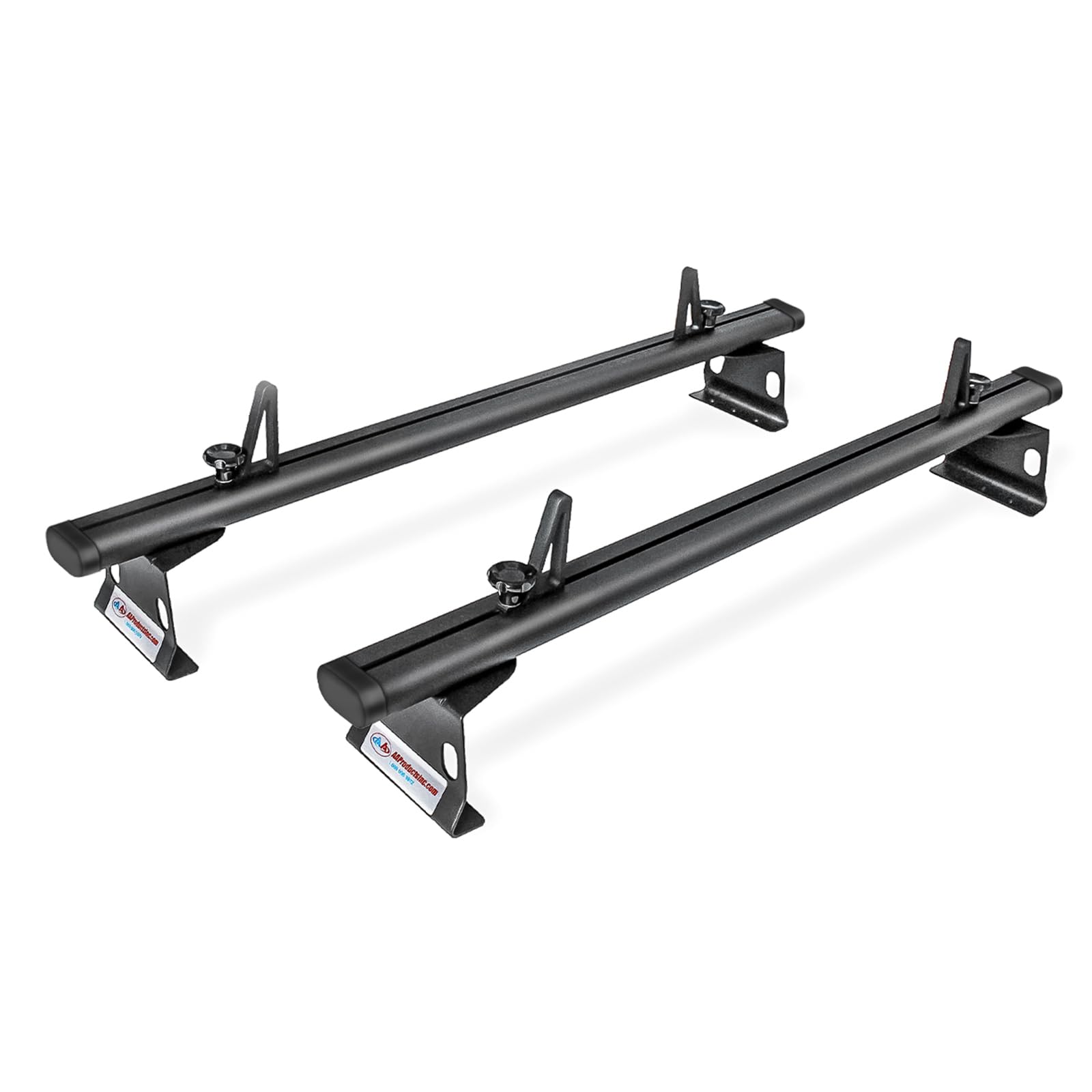 AA-Racks Model ADX32-TR Compatible Ford Transit Connect 2008-13 Aluminum 2 Bar (60") Utility Drilling Van Roof Rack System with Ladder Stopper Sandy Black