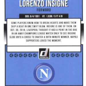 2018-19 Donruss #72 Lorenzo Insigne SSC Napoli Soccer Card