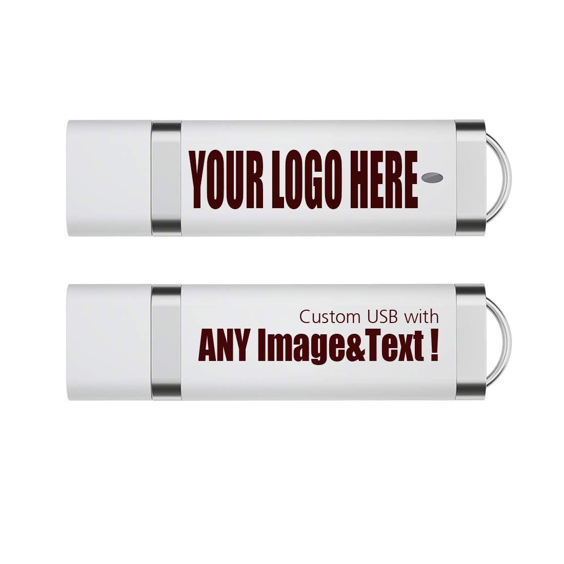 50PCS 1GB Custom USB Flash Drive Personalized Thumb Drive Logo Printed USB,50 Pack