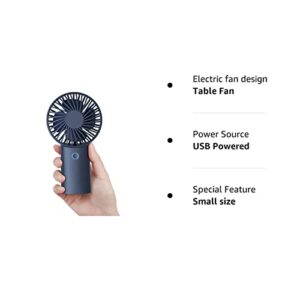 JISULIFE Handheld Portable [20H Max Cooling Time] Mini Hand Fan, 4000mAh USB Rechargeable Personal Fan, Battery Operated Small Fan with 3 Speeds for Travel/Commute/Makeup/Office-Blue