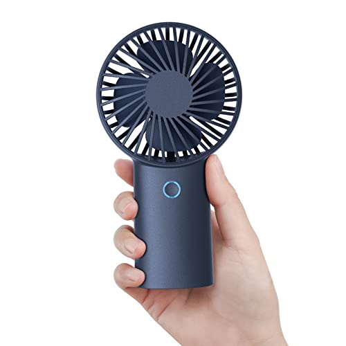 JISULIFE Handheld Portable [20H Max Cooling Time] Mini Hand Fan, 4000mAh USB Rechargeable Personal Fan, Battery Operated Small Fan with 3 Speeds for Travel/Commute/Makeup/Office-Blue