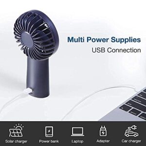 JISULIFE Handheld Portable [20H Max Cooling Time] Mini Hand Fan, 4000mAh USB Rechargeable Personal Fan, Battery Operated Small Fan with 3 Speeds for Travel/Commute/Makeup/Office-Blue