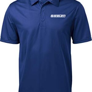 Ford Mustang Shelby Crest Pocket Print Textured Polo, Royal 3XL