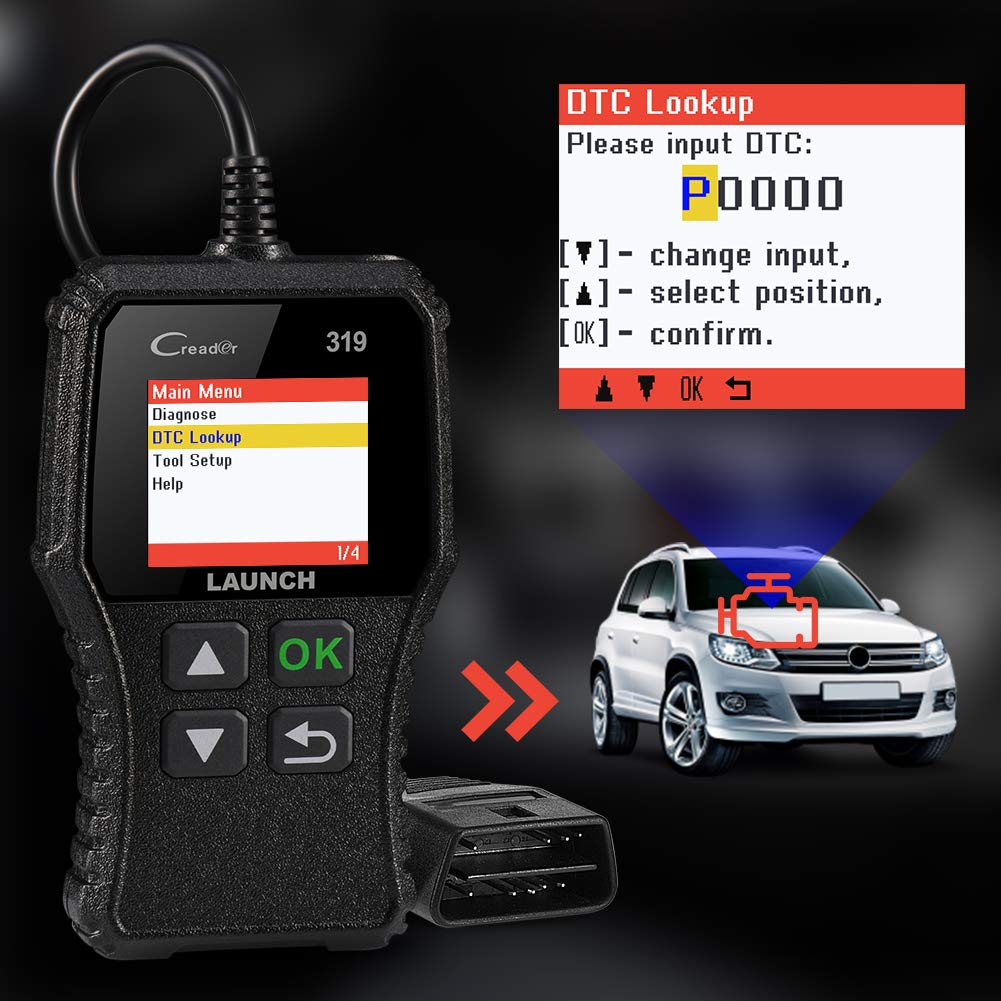 LAUNCH OBD2 Scanner CR319 Check Engine Code Reader with Full OBD2 Functions